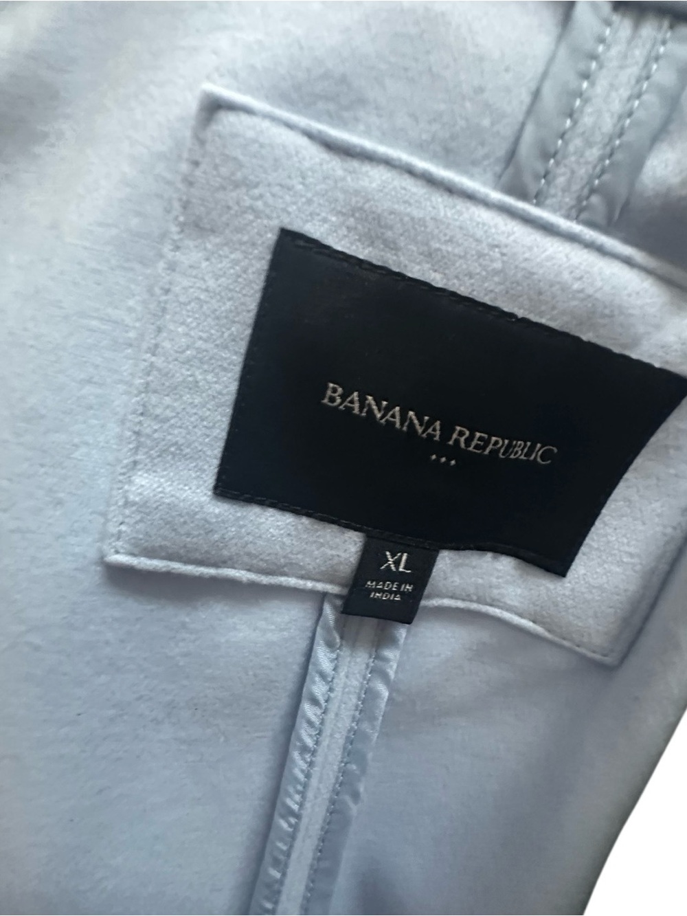 Banana Republic Davenport Blue Belted Short Shawl Collar Pea Coat Worn Twice XL - Picture 6 of 11